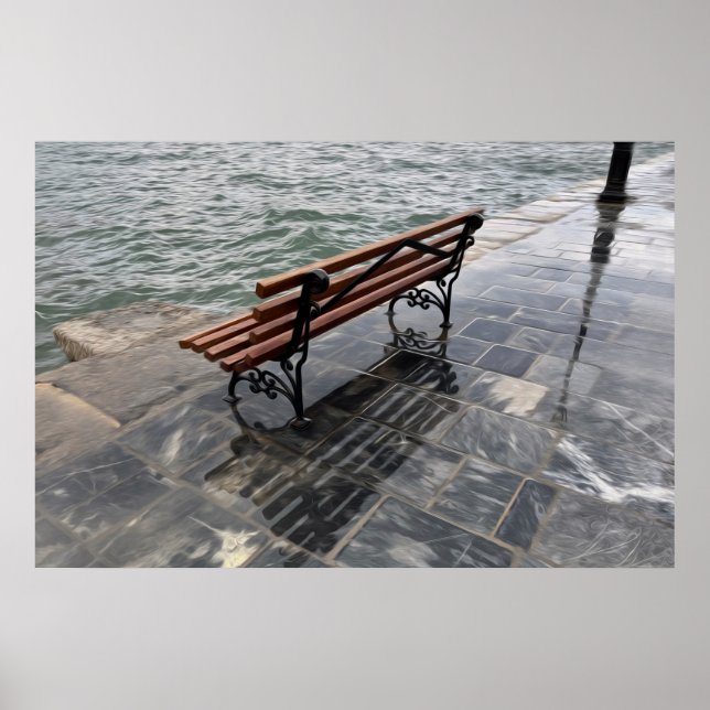 Póster Ondas en la costa (Frente)