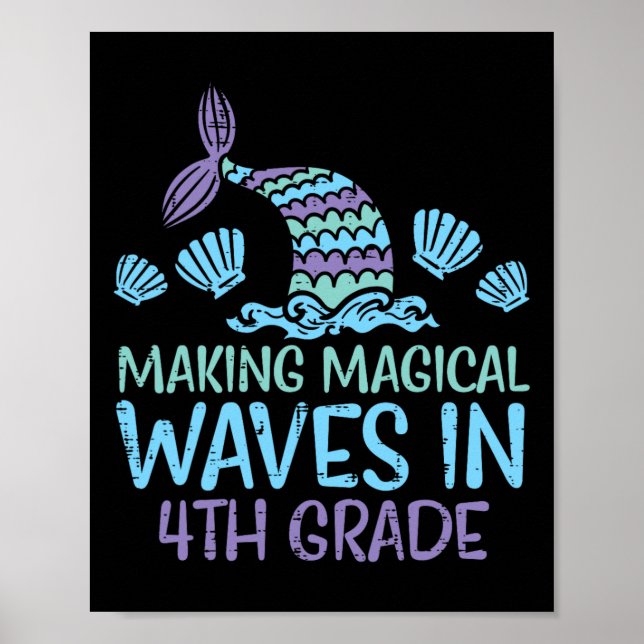 Póster Ondas mágicas de sirena de cuarto grado cuarto día (Frente)