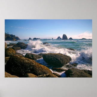 Póster Ondas que se estrellan