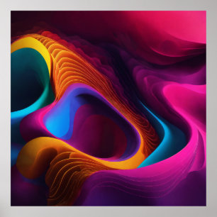 Póster Ondas vibrantes de color