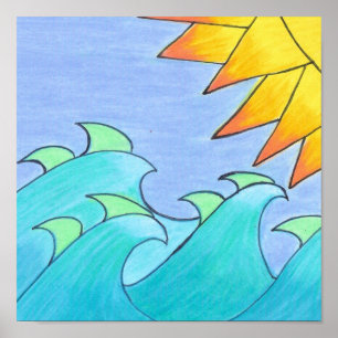 Póster Ondas Windblown