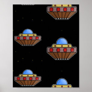 Póster ondear en el espacio