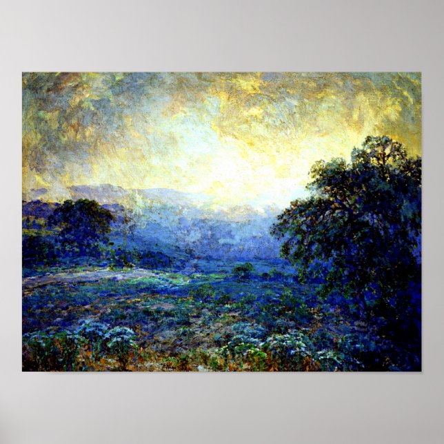 Póster Onderdonk - Amanecer en las colinas (Frente)