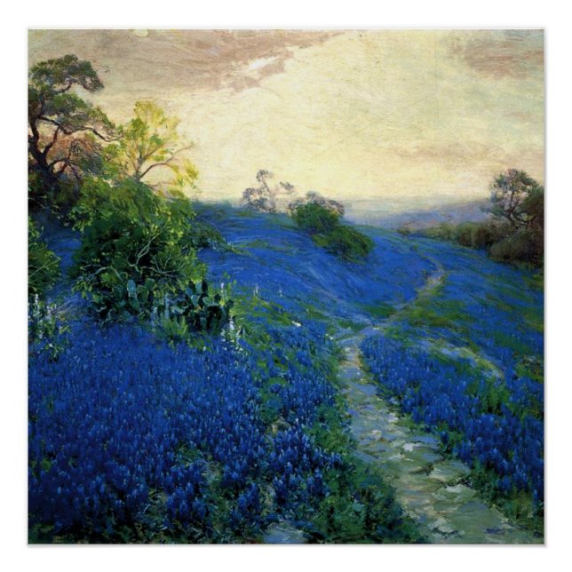 Póster Onderdonk - Bluebonnet Field, (Anverso)