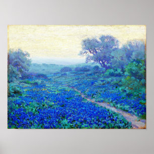 Póster Onderdonk - Bluebonnets al amanecer