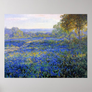 Póster Onderdonk - Campos De Bluebonnets 1920