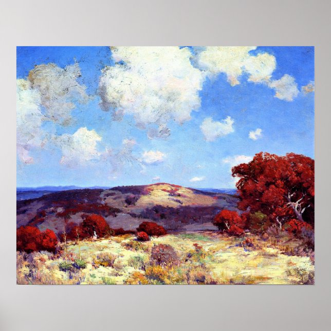 Póster Onderdonk - En las colinas de los robles españoles (Frente)