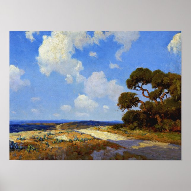 Póster Onderdonk - Hill Country Lane (Frente)