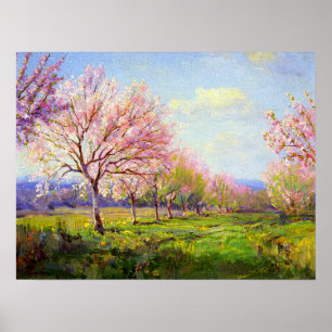 Póster Onderdonk - Huerta de melocotones en la granja Mav