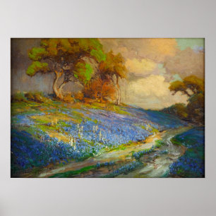 Póster Onderdonk - Tarde en Bluebonnets SW Texas