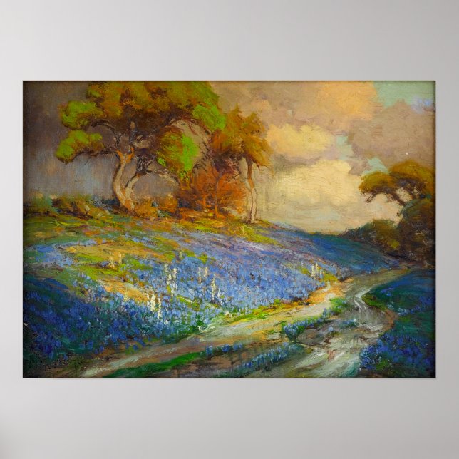 Póster Onderdonk - Tarde en Bluebonnets SW Texas (Frente)