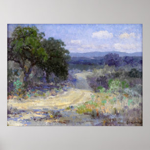 Póster Onderdonk - Un camino a través de Texas Hill Count