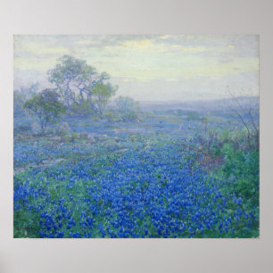 Póster Onderdonk - Un día nublado Bluebonnets 1918