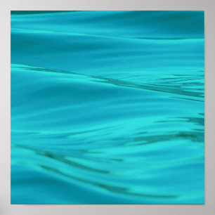 Póster Ondulaciones azules del agua del verano de la