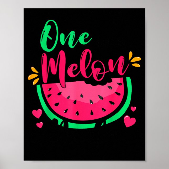 Póster One In A Melon Dada Summer Birthday Party Matching (Frente)