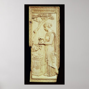 Póster One leaf of the Symmachi Diptych