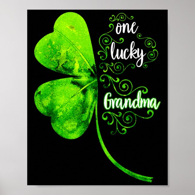 Póster One Lucky Grandma Shamrock Grandma St Patricks Day (Frente)
