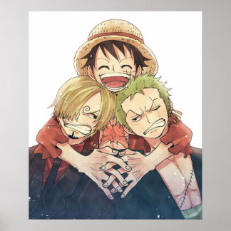 Póster One Piece Luffy Zoro and Sanji
