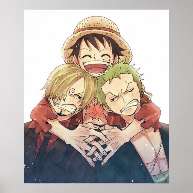 Póster One Piece Luffy Zoro and Sanji  (Frente)
