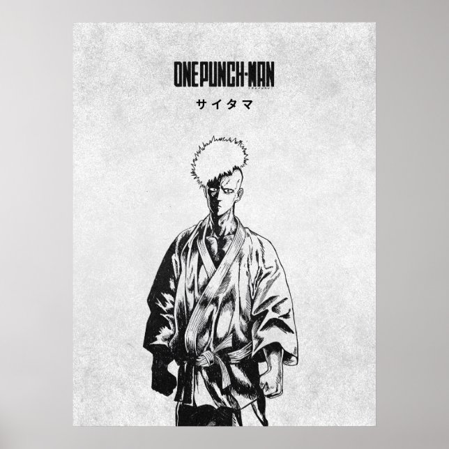 Póster One Punch Man Saitama Minimalist Manga (Frente)