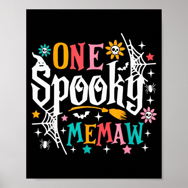 Póster One Soky Memaw Shirt Funny Halloween Soky Grandma  (Frente)