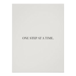 Póster one step at a time poster, encouragement wall art,
