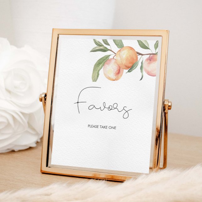 Póster One Sweet Peach Birthday Favors (Subido por el creador)