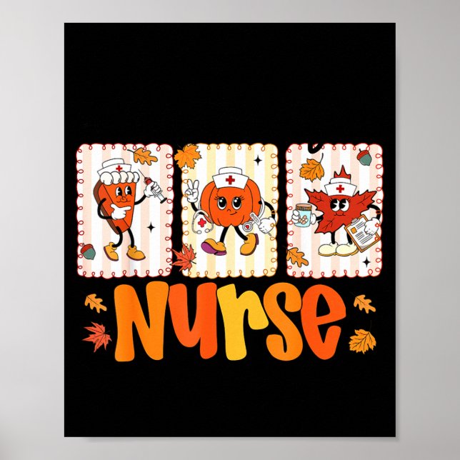 Póster One Thankful Nurse Thanksgiving Turkey Day Nurse G (Frente)