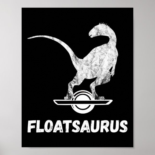 Póster One Wheel Retro Electric Skateboard Float Brachios (Frente)