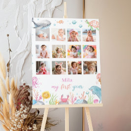 Póster Oneder The Sea Birthday 12 Photo Milestone Poster