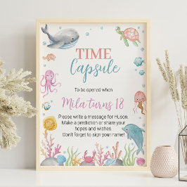 Póster Oneder The Sea Pastel Birthday Time Capsule Poster