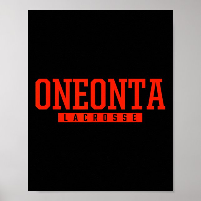 Póster Oneonta High School Lacrosse (Frente)