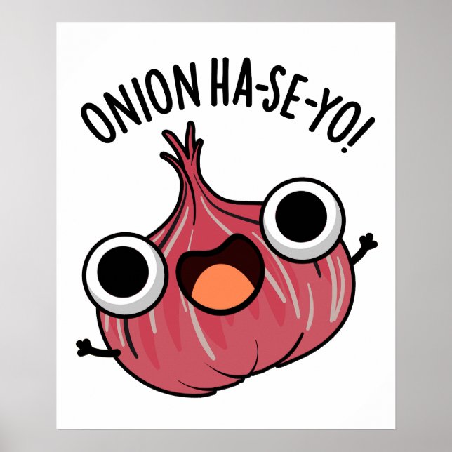 Póster Onion Ha-se-yo Funny Pun Coreano (Frente)