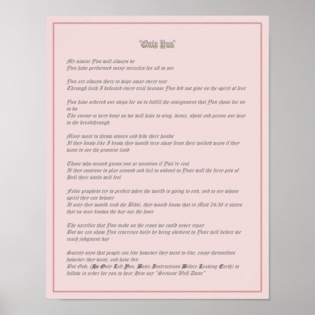 Póster Only You - Poster (Frente)