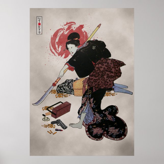 Póster Onna-Bugeisha Ishi-jo (Frente)