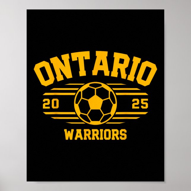 Póster Ontario Warriors Fútbol Byll 2025 Hs  (Frente)