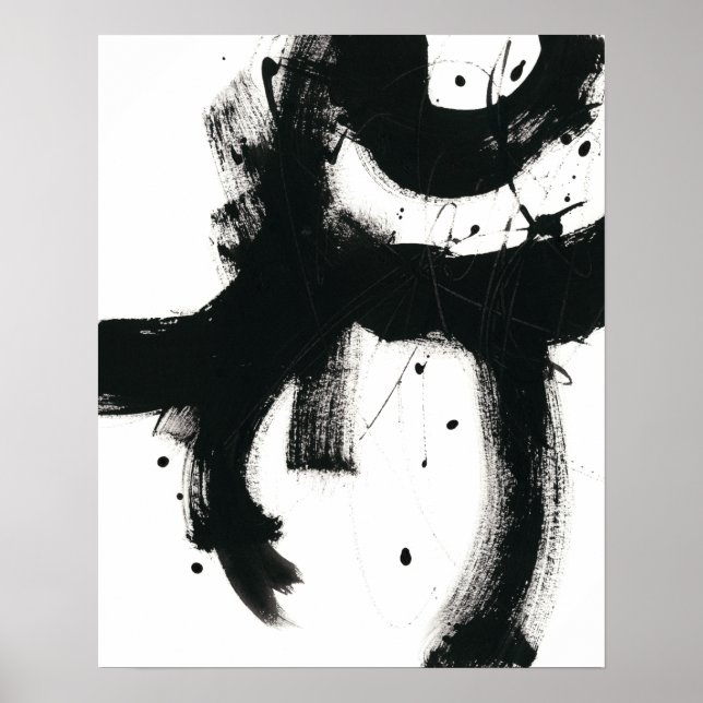 Póster Onyx Gesture - Black Paint Strokes (Frente)