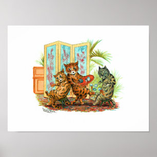 Póster Oops Cat-astrophe Louis Wain