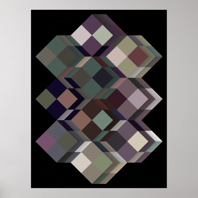 Póster Op-Art (arte geométrico óptico) (Frente)
