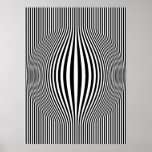 Póster Op Art Bulting Vertical Stripes Black and White<br><div class="desc">Op Art Bulting Vertical Stripes Black and White</div>