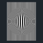 Póster Op Art Bulting Vertical Stripes Black and White<br><div class="desc">Op Art Bulting Vertical Stripes Black and White</div>