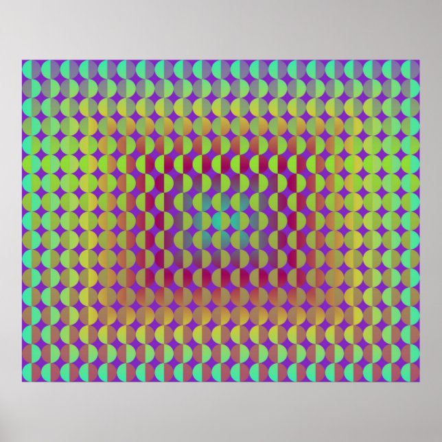 Póster Op Art Enfrente De Otro Gradiente (Frente)