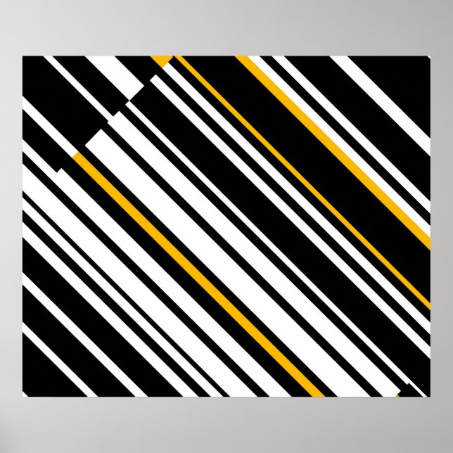 Póster Op Art Homage to GF Diagonal Lines Four (Frente)