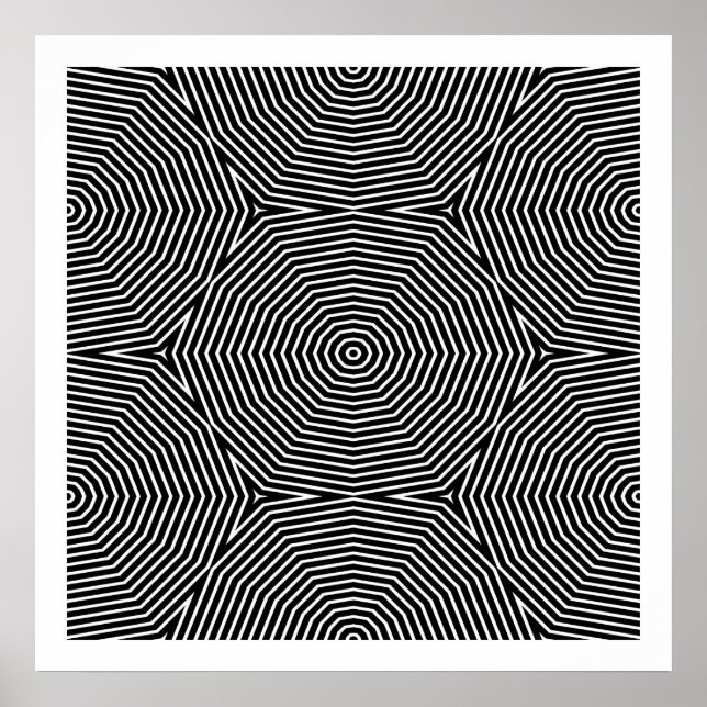 Póster Op Art Only Formas Simétricas 04 Seamless (Frente)