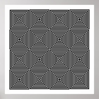 Póster Op Art Only Symmetrical Shapes 10