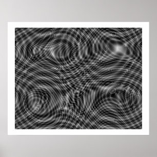 Póster Op Art Random Moire Waves 01 Seamless