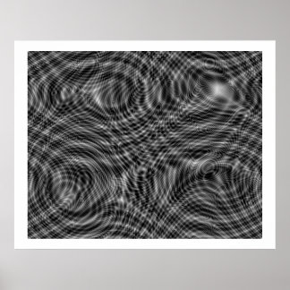 Póster Op Art Random Moire Waves 01 Seamless