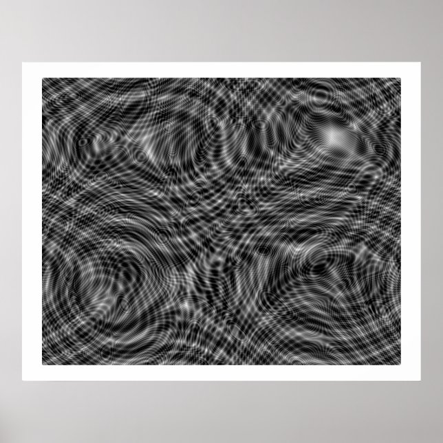 Póster Op Art Random Moire Waves 01 Seamless (Frente)