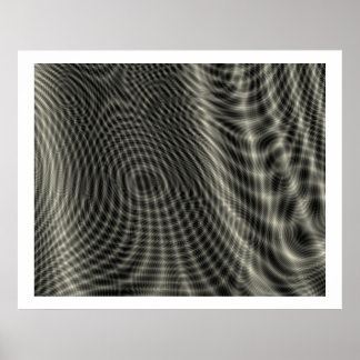 Póster Op Art Random Moire Waves 09