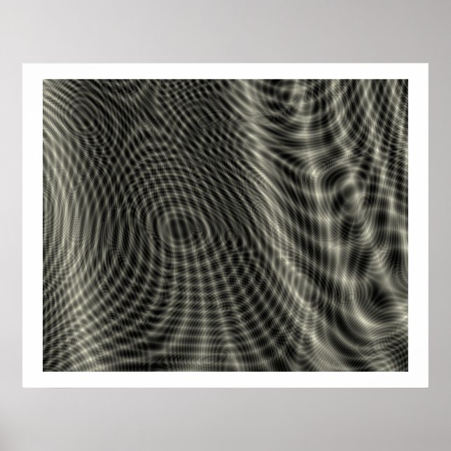 Póster Op Art Random Moire Waves 09 (Frente)